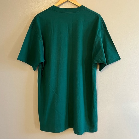 Bugle Boy Men’s Vintage Short Sleeve Green Crewneck Pocket Tee T-shirt L - Picture 4 of 12